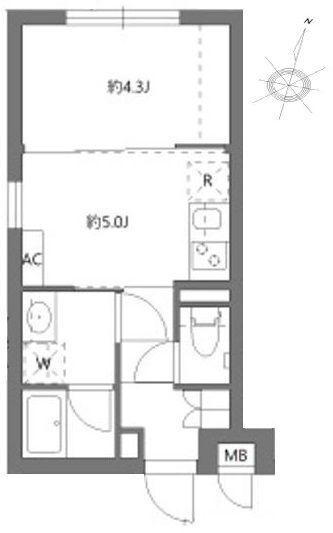 アバンテ神楽坂（0103） 間取り図画像