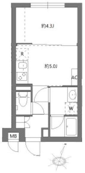 アバンテ神楽坂（0102） 間取り図画像