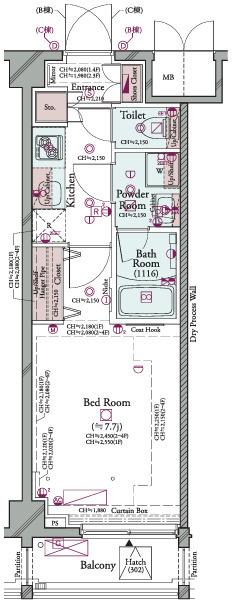 プラシア蒲田 ＴＨＥ ＧＲＡＮＤ ＲＥＳＩＤＥＮＣＥ（404） 間取り図画像