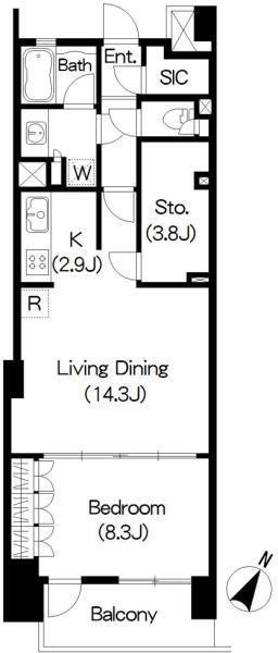 Ｂｒｉｌｌｉａ　ｉｓｔ　三軒茶屋　ブラッサムテラス（422） 間取り図画像
