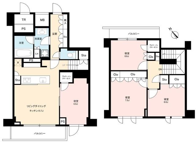 オープンレジデンシア広尾ザ・ハウス North Court（505） 間取り図画像