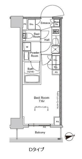 プラウドフラット門前仲町Ⅴ（805） 間取り図画像