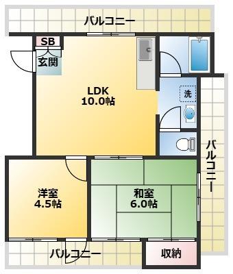 フラッツ東長崎（301） 間取り図画像