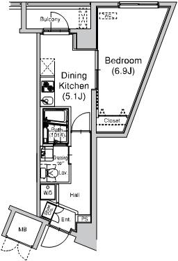 プラウドフラット仙川（101） 間取り図画像