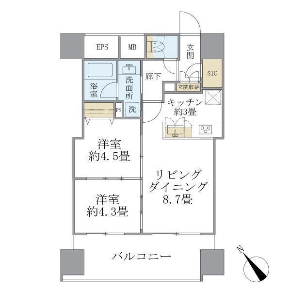 エミリブ東長崎（503） 間取り図画像