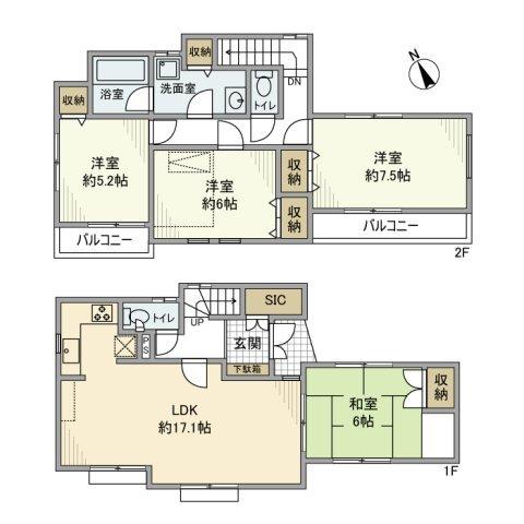 宮前戸建（1） 間取り図画像