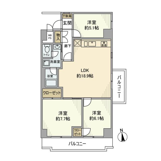 飯田橋第一パークファミリア（614） 間取り図画像