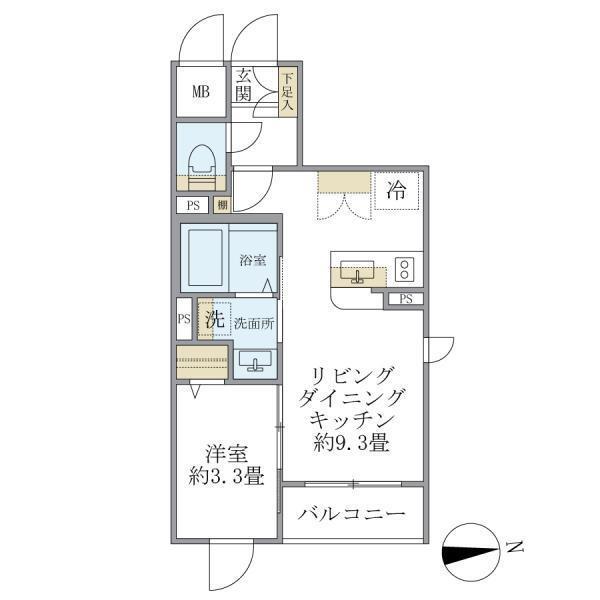 Ｌａ　Ｐｅｒｌａ　桜新町（101） 間取り図画像