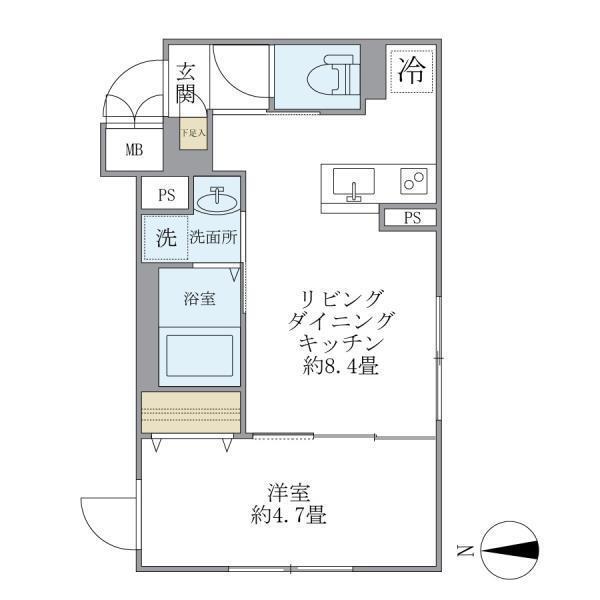 プラティーク旗の台ヒルサイド（203） 間取り図画像