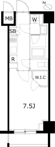 ケーディーエックスレジデンス豊洲（809） 間取り図画像
