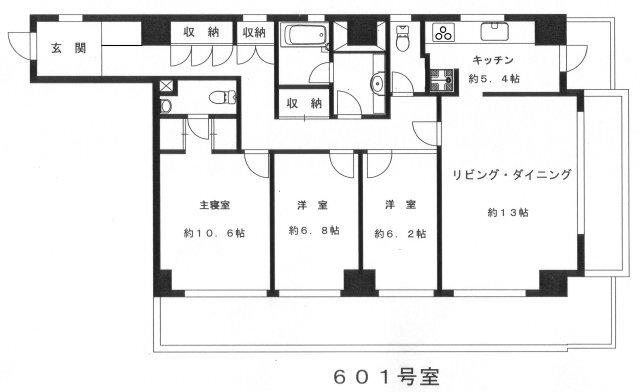 仙台坂オークヒルズ（601） 間取り図画像