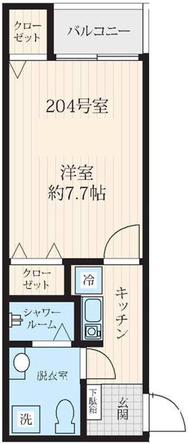 フォセット新大橋（204） 間取り図画像