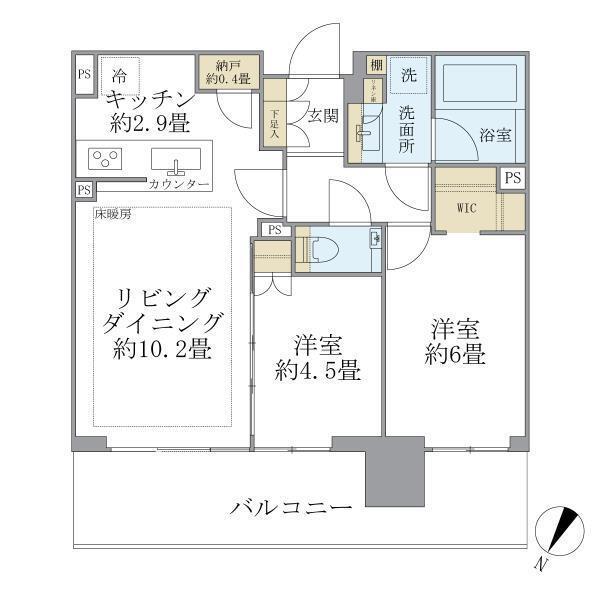 シティタワーズ東京ベイ　セントラルタワー（3214） 間取り図画像