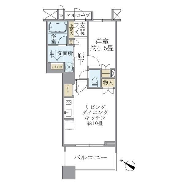 Ｂｒｉｌｌｉａ　Ｍａｒｅ　有明　ＴＯＷＥＲ＆ＧＡＲＤＥＮ（2417） 間取り図画像