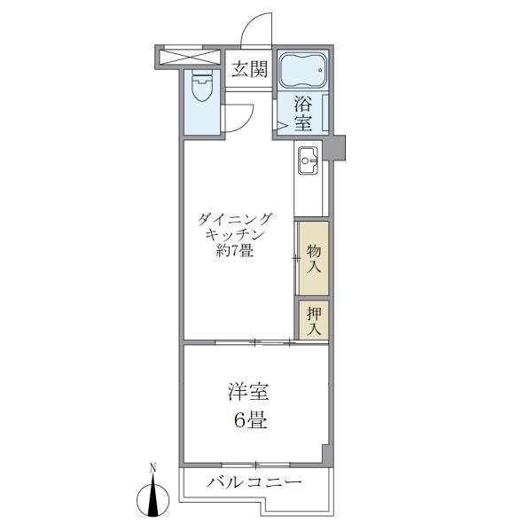 大井鹿島谷ハイツ（103） 間取り図画像