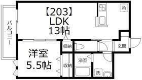 フローラ平井（203号室） 間取り図画像