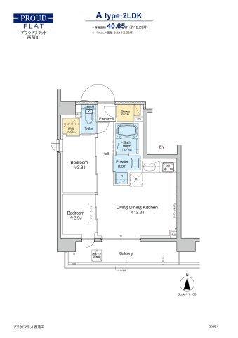 プラウドフラット西蒲田（301） 間取り図画像