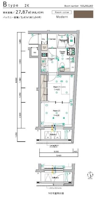 SYFORME KOMAGOMEⅡ（102） 間取り図画像