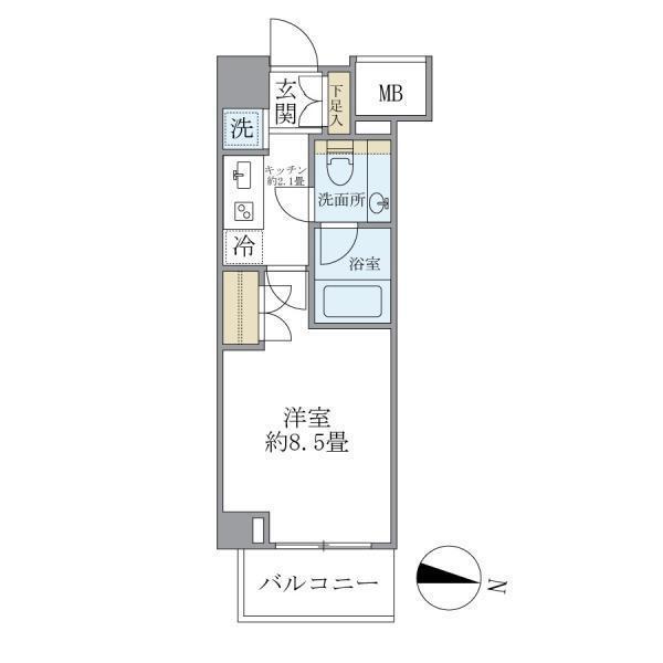 パークスフィア中野富士見町（406） 間取り図画像