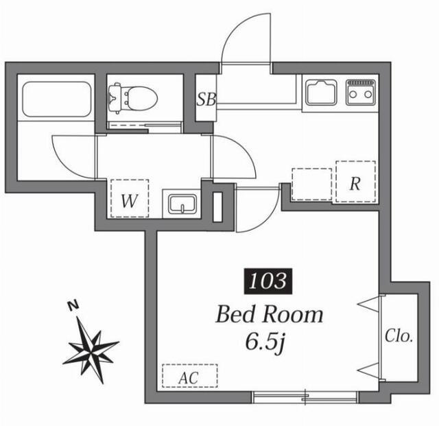 TWEED東中野（103） 間取り図画像