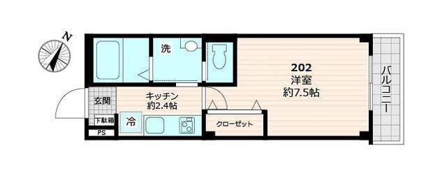 ビアンカ　フォレ（202号室） 間取り図画像