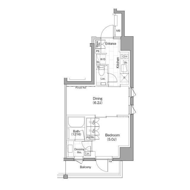 ザ・パークハビオ早稲田（707） 間取り図画像