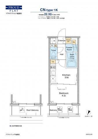 プラウドフラット戸越銀座（1008） 間取り図画像