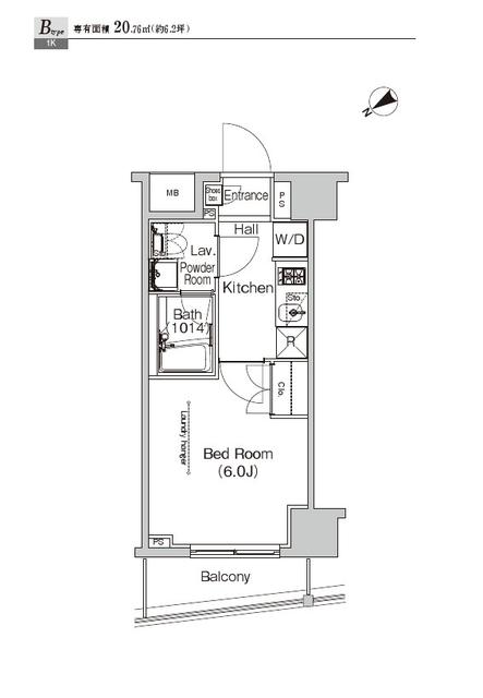 プラウドフラット門前仲町Ⅳ（402） 間取り図画像