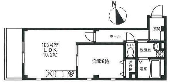 メゾンMume（103号室） 間取り図画像
