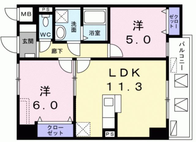 レジデンス桜樺（202） 間取り図画像