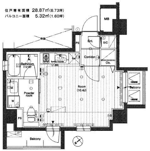 SYNEX SHINAGAWA-EBARA（1004） 間取り図画像