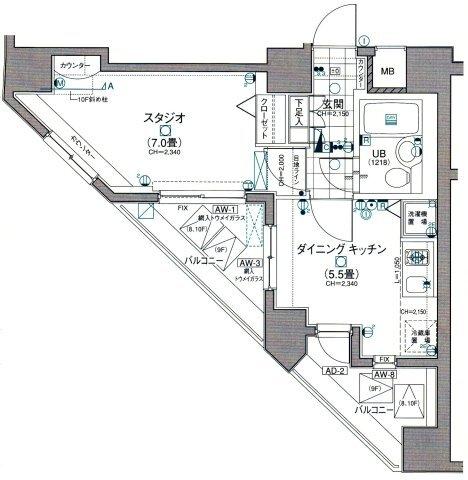 日神デュオステージ笹塚東館（903） 間取り図画像