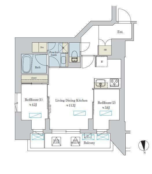 Ｂｒｉｌｌｉａ　ｉｓｔ　浅草（404） 間取り図画像
