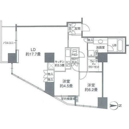 カスタリアタワー品川シーサイド（903） 間取り図画像