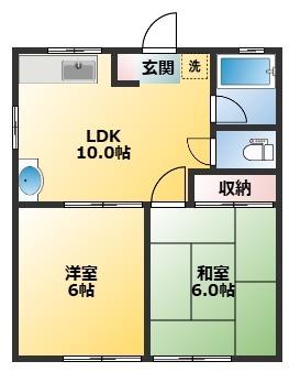 都立大ハイツ（102） 間取り図画像