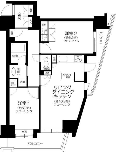 アクティヴュー新宿 間取り図画像