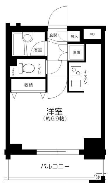 パレステュディオ新宿都庁前 間取り図画像