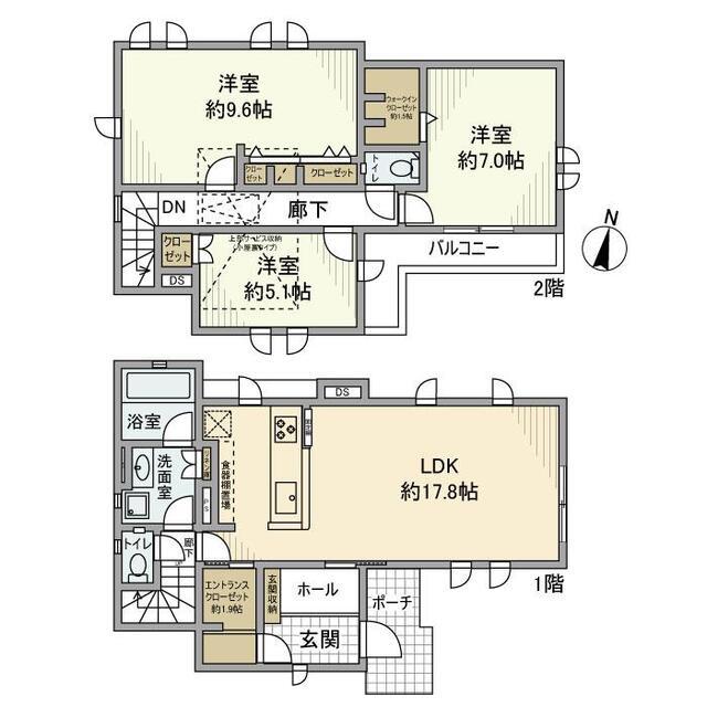 春日町戸建（1） 間取り図画像