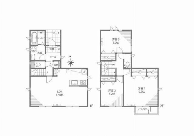 西つつじヶ丘1丁目戸建（A） 間取り図画像