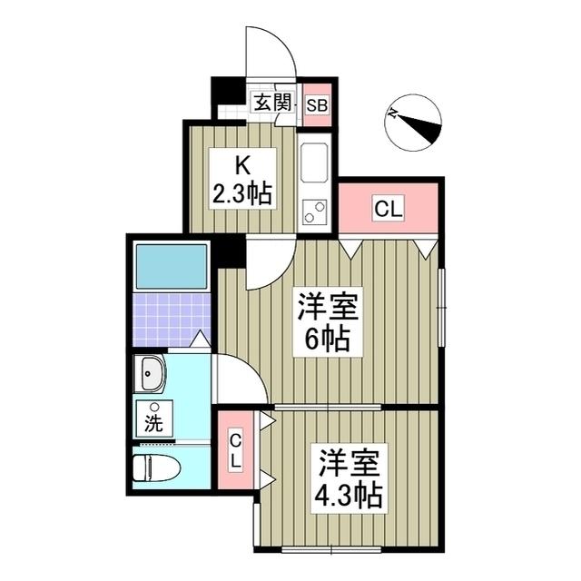 ヒルサイド西が丘（101） 間取り図画像