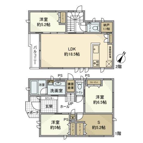 南荻窪戸建（1） 間取り図画像