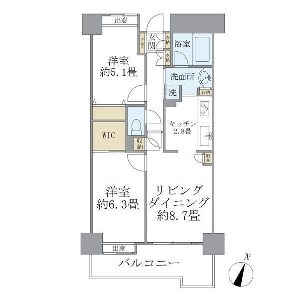 グランフラッツ北千住（805） 間取り図画像
