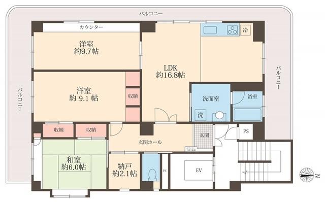 ホライズン東四つ木（401） 間取り図画像
