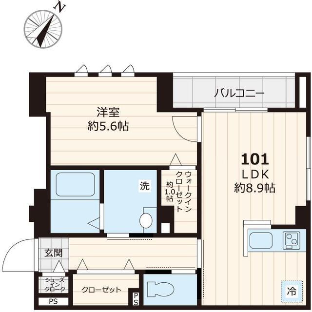 Ｒａｐｐｏｒｔ Ｈ＆Ｓ　ラポールエイチアンドエス（101号室） 間取り図画像