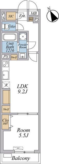 リブリ・西台（206） 間取り図画像