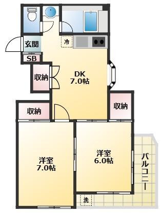 カーザ・ディ・ファミリア（201） 間取り図画像
