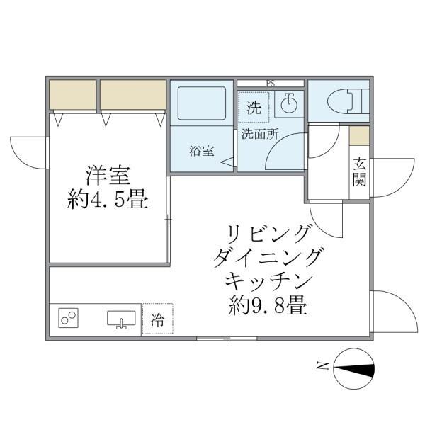 カレラコート大山（302） 間取り図画像