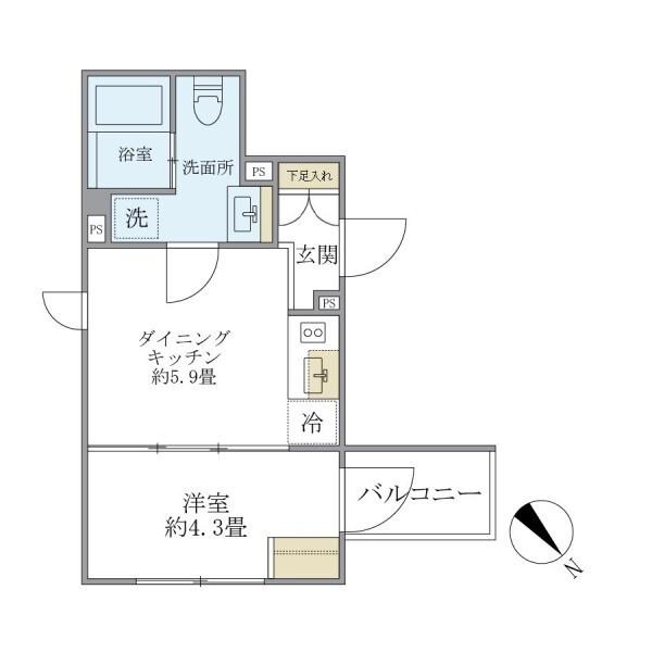 ＥＸＡＭ　ＡＫＡＳＡＫＡ（301） 間取り図画像