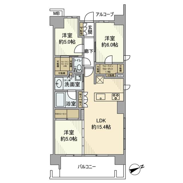 ジオ板橋浮間舟渡（453） 間取り図画像