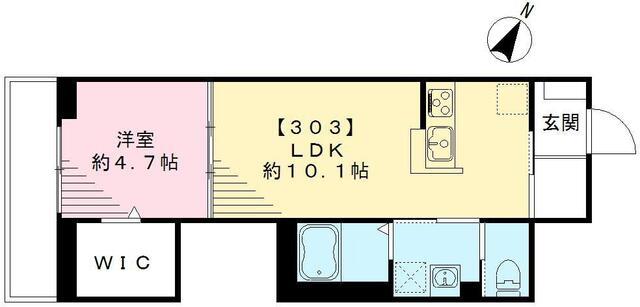ラ・コリーヌ谷中（303号室） 間取り図画像